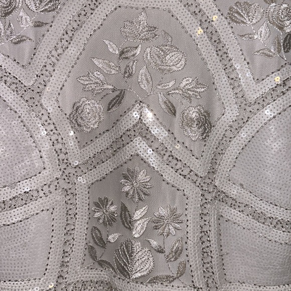 Lulu’s White Sequin Embroidered Mini Dress - Bride Bridal Bachelorette - Picture 4 of 7